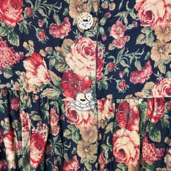 Worldly Cotton Floral Sleeveless Button Front Dress Size Small - Picture 5 of 9